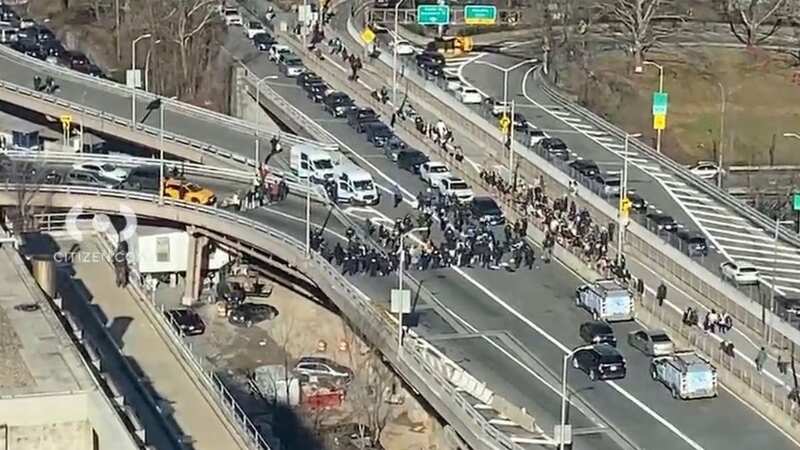 Protestors shut down several bridges and tunnels in NYC (Image: Citizen App)