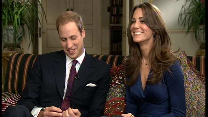 Prince William and Kate during an interview aired on the day they announced their engagement (Image: PA)