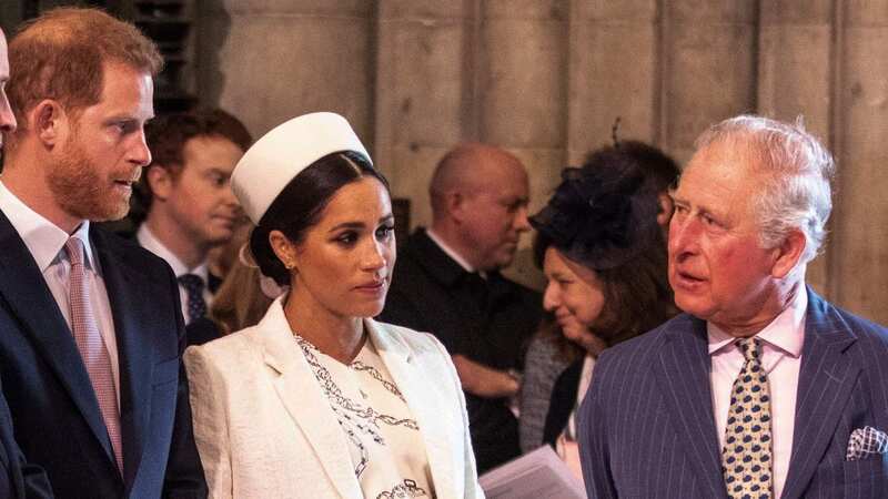 King Charles alongside Prince Harry and Meghan Markle (Image: POOL/AFP via Getty Images)