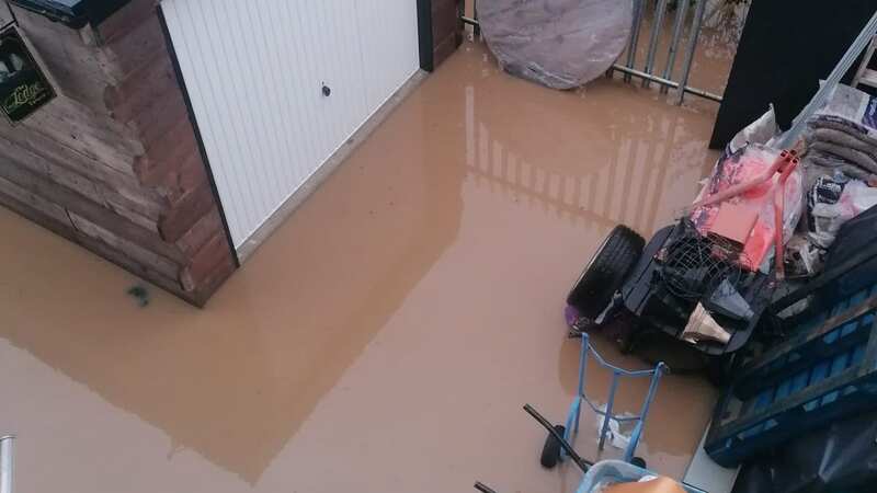 Janis Last said water flooded her garden, garage and summerhouse after spilling over from a neighbouring drain (Image: Hull Live / MEN Media)