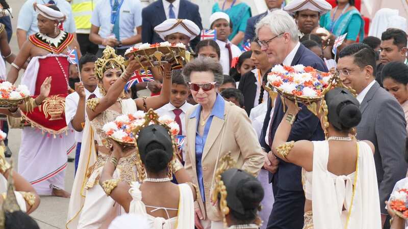 Princess Anne arrives in Sri Lanka this morning (Image: PA)