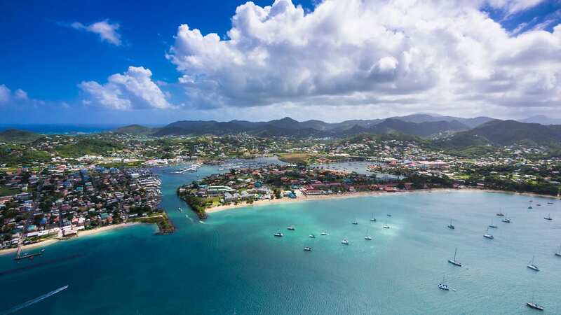 The near drowning happened near Rodney Bay Beach in St Lucia (Image: Getty Images/Westend61)