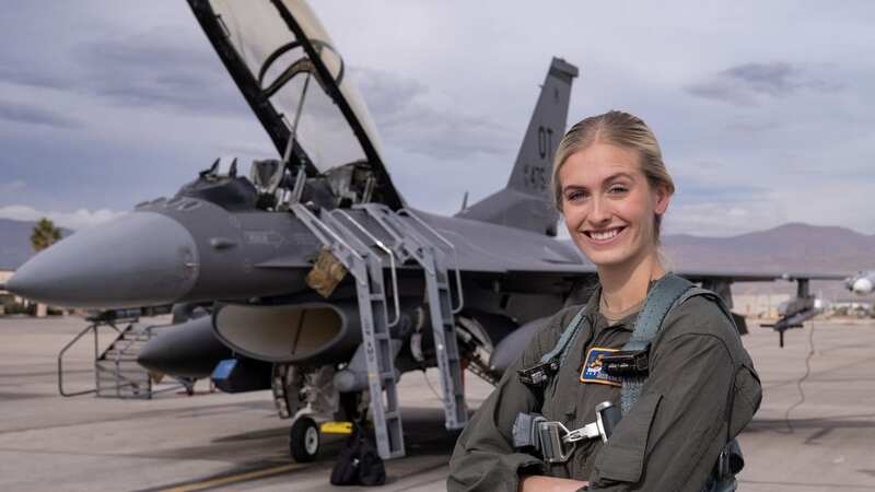 Madison Marsh had an obsession with being a pilot or astronaut since she was a young child (Image: William R. Lewis/USAF/SWNS)