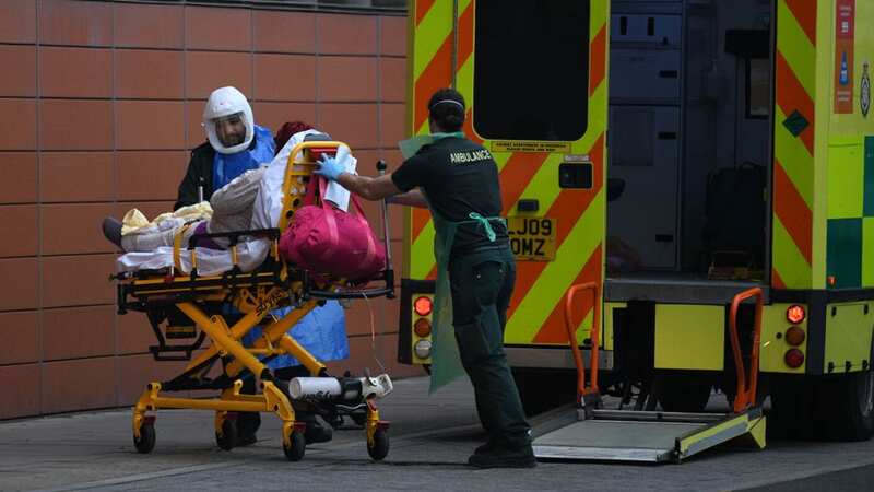 A patient arrives by ambulance at the Royal London hospital on January 8 (Image: Getty Images)