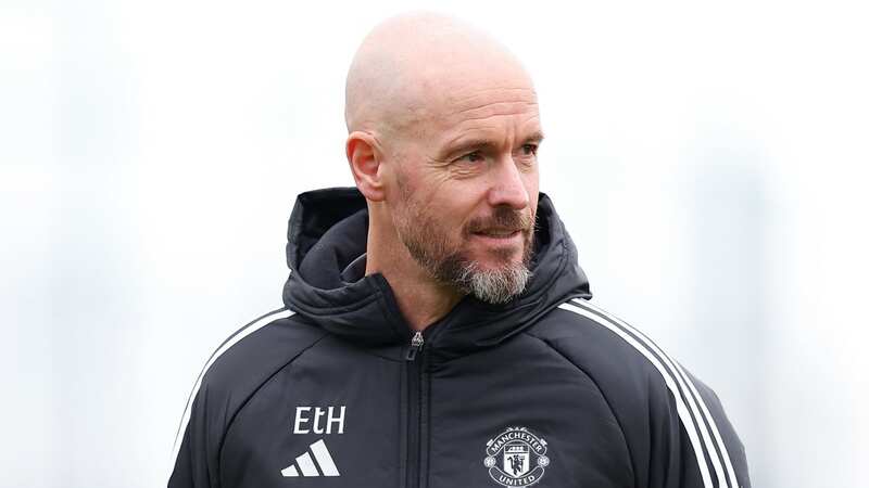 Hannibal Mejbri and Erik ten Hag could be parting ways with month (Image: Matt McNulty/Getty)