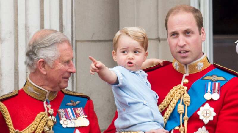 King Charles and his heirs, Prince William and Prince George (Image: UK Press via Getty Images)