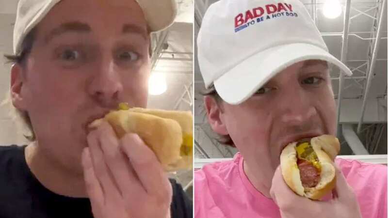 Joey Kinsley recently set out to eat "nothing but the Costco hot dog meal for one week (Image: @siryacht/TikTok)