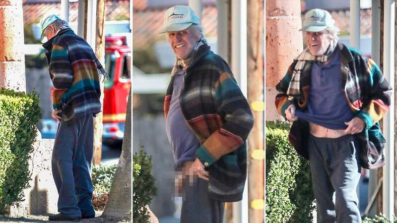 Gary Busey relieved himself in the street (Image: Backgrid)