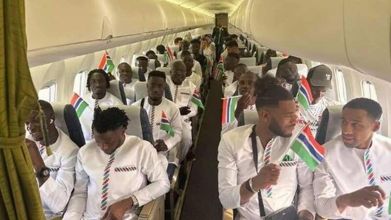 The flight carrying the Gambian squad nearly ended in disaster (Image: Gambia Football Federation)