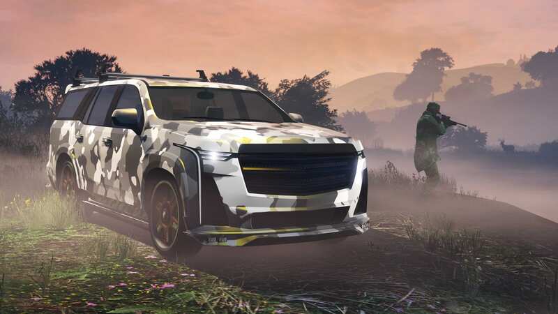 The first GTA Plus benefits lineup of 2024 has arrived, with PS5 and Xbox Series X|S players able to claim a free SUV with a camo livery (Image: Rockstar Games)