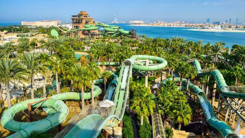 Giant water park has 50 terrifying slides including one in shark-infested waters