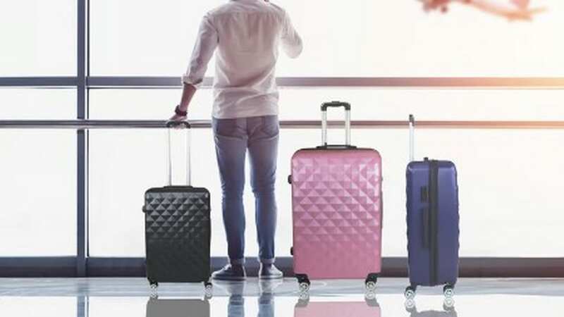 The three-piece suitcase set has been reduced on Wowcher (Image: Wowcher)