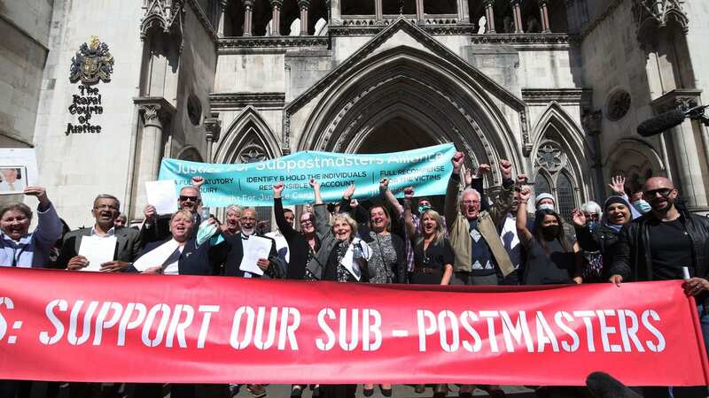 Victims of the Post Office scandal outside the Court of Appeal in 2021 (Image: ITV)