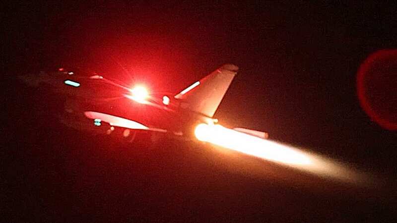 RAF Typhoon aircraft taking off RAF Akrotiri to join the US-led coalition (Image: MOD/AFP via Getty Images)