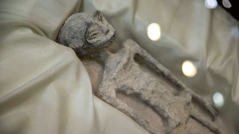 Forensic experts have revealed that the two doll-like figures and an alleged three-fingered hand, seized by customs authorities last year, are not aliens (Image: Anadolu Agency via Getty Images)