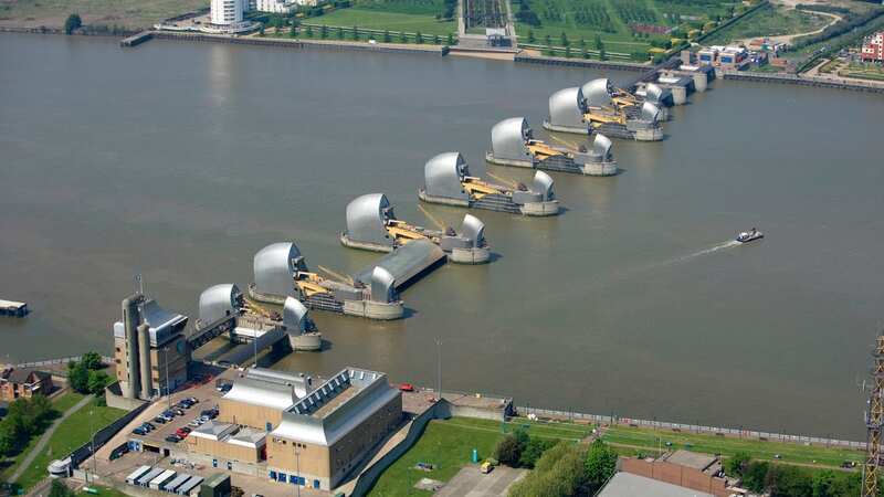 The flood alert starts from the Thames Barrier in London (Image: Heritage Images/Getty Images)