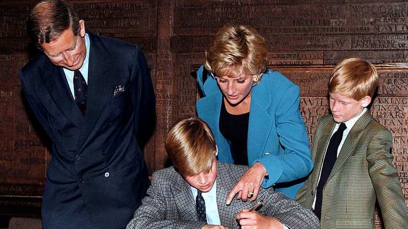 Prince William with his parents and Harry at Eton (Image: Getty Images)