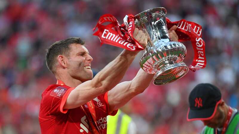 James Milner celebrates winning the FA Cup in 2022 (Image: Getty Images)