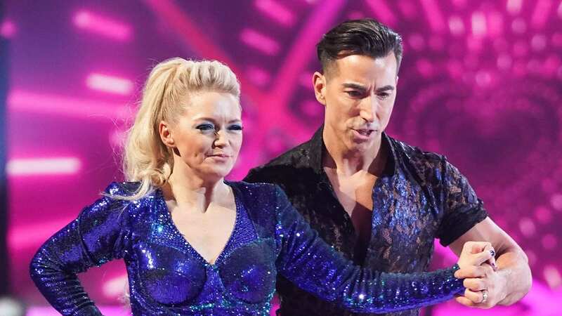 Hannah Spearritt and Andy Buchanan during their routine on Sunday (Image: Kieron McCarron/ITV/REX/Shutterstock)