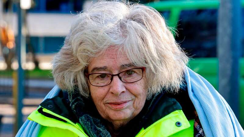 Christina Heins protested in perishing temperatures (Image: John Myers)
