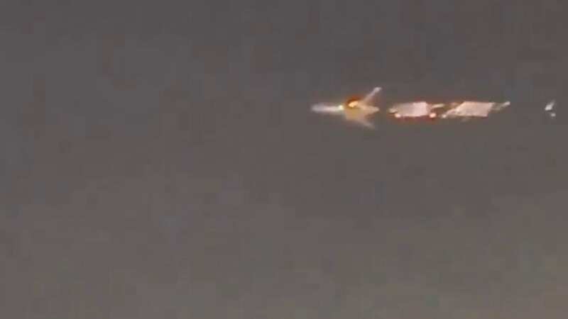 Terrifying audio as pilot begs to land after flight bursts into flames mid-air