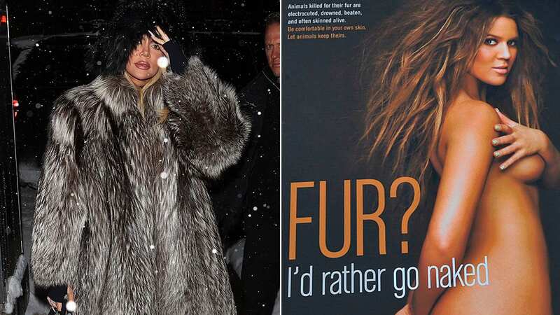 Khloe Kardashian risks fur campaigners fury as she wears fur 15 years after PETA campaign