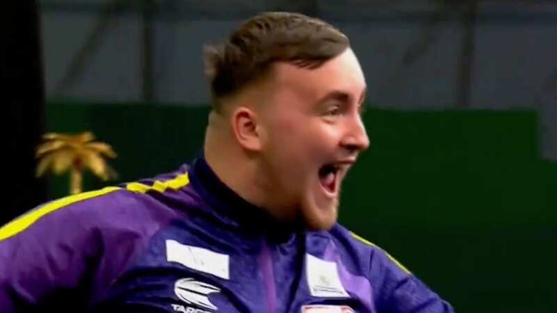 Luke Littler hit a sensational nine-darter against Nathan Aspinall