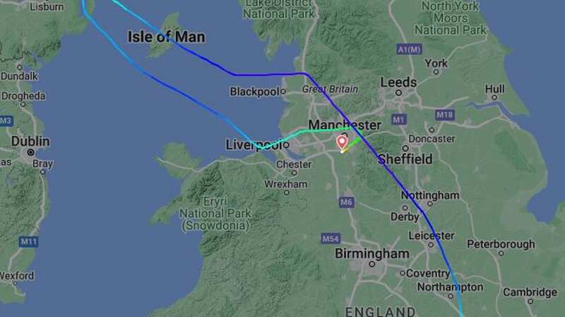 Flights had to land as far as 500 miles away due to "dangerous winds" (Image: FlightRadar24)