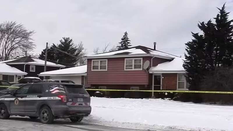 A woman and her three daughters were shot dead inside a home in Tinley Park, near Chicago (Image: ABC7 Chicago)