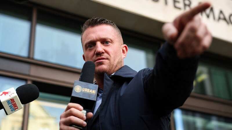 Stephen Yaxley-Lennon, also known as Tommy Robinson, outside court today (Image: AFP via Getty Images)