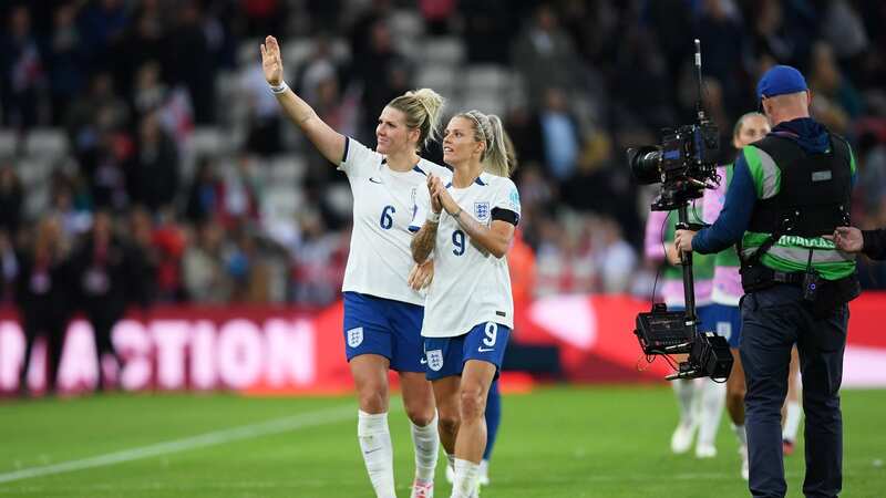 Millie Bright and Rachel Daly have matching tattoos on their hands (Image: Photo by Harriet Lander - The FA/Getty Images)