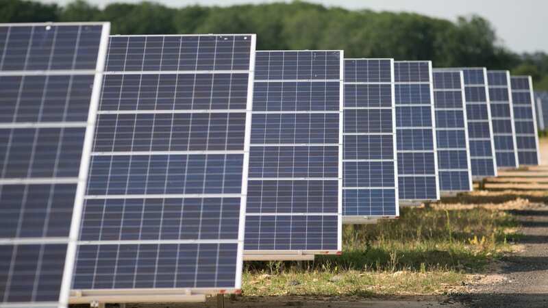 Solar panels at Kencot solar farm in Lechlade (Image: PA Wire/PA Images)