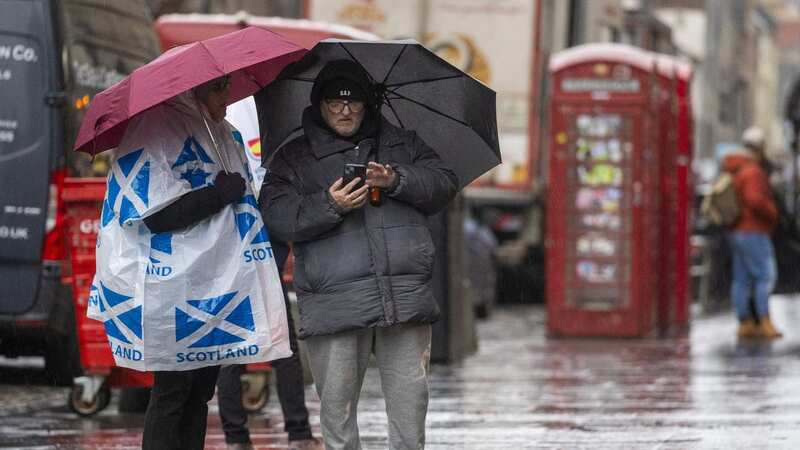 Storm Jocelyn brought heavy rain and wind across Edinburgh and the surrounding area today (Image: Katielee Arrowsmith SWNS)