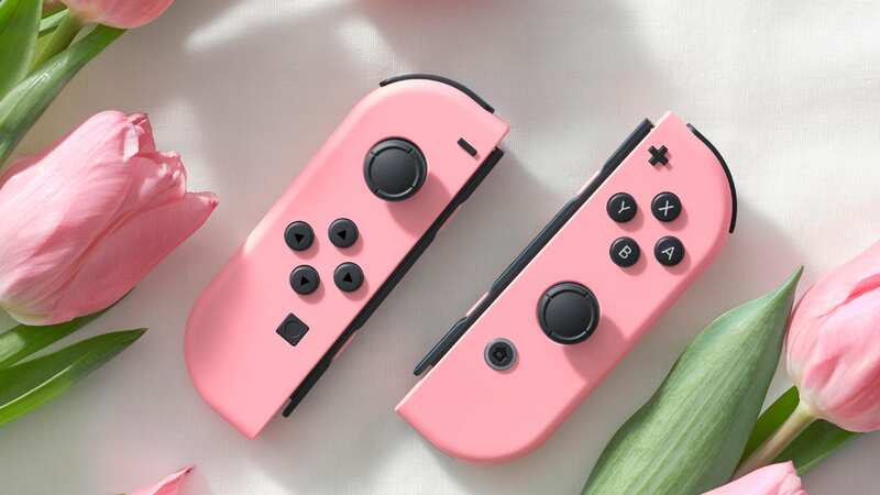 The limited edition Pastel Pink Joy-Cons are releasing alongside Princess Peach: Showtime! on March 22, 2024 (Image: Nintendo)