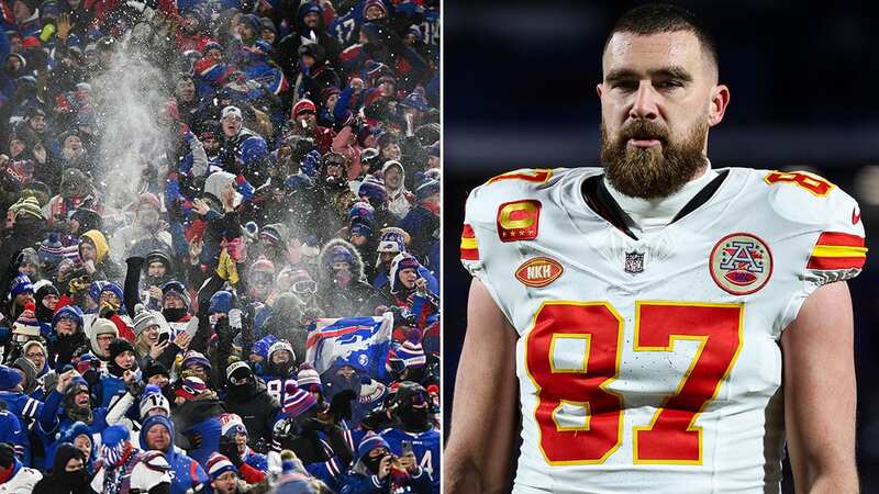 Travis Kelce discussed the behaviour of "hostile" Buffalo Bills fans on his podcast with brother Jason (Image: YouTube/New Heights)