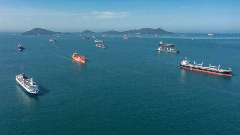 Ships are backed up at the Panama Canal because of low water levels (Image: Bloomberg via Getty Images)