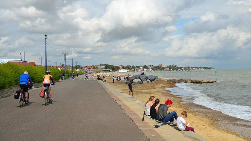 There is a drop from the promenade onto the sand in Felixstowe, Suffolk (Image: Alamy Stock Photo)