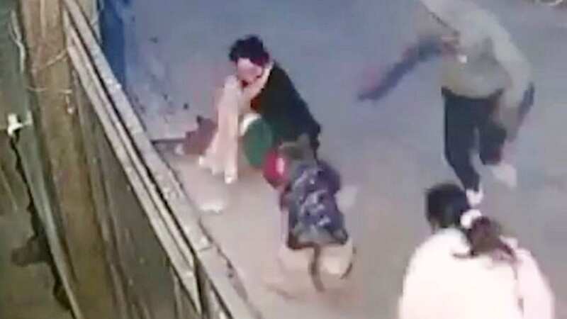 Moment brave mum saves her two-year-old toddler from vicious dog attack