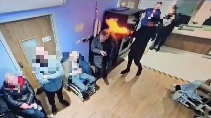 Patients at the Royal Liverpool Hospital ran for cover after a flame was ignited in A&E (Image: UGC)