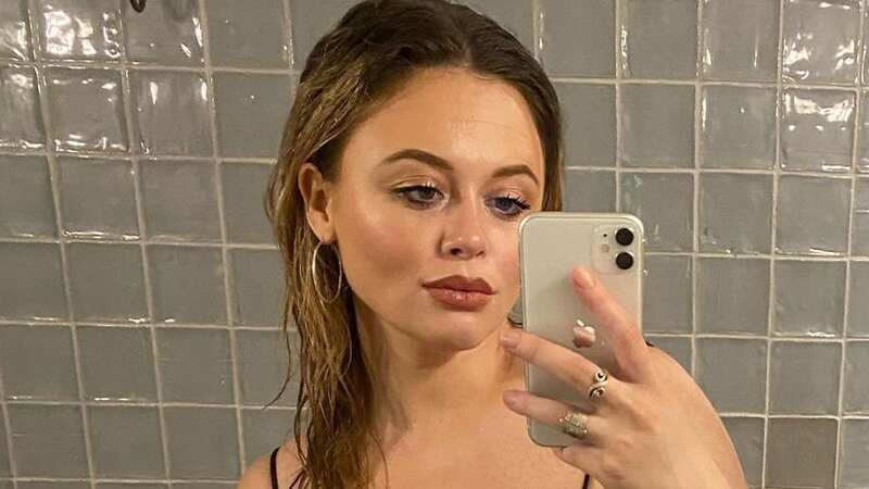 Emily Atack has showcased her blossoming baby bump in photos that she