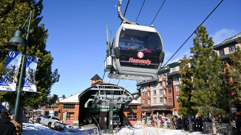 The woman was trapped inside a ski lift gondola (Image: Anadolu via Getty Images)