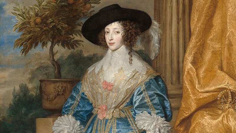 Queen Henrietta Maria with legendary court dwarf Jeffrey Hudson (Image: Sworders/BNPS)