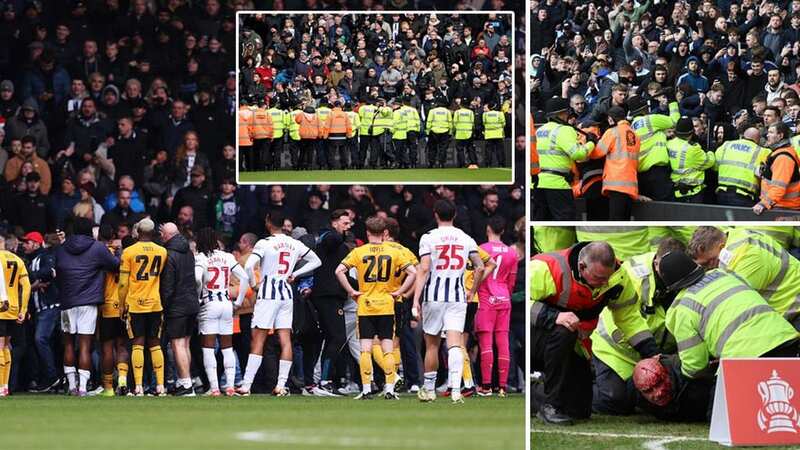 Trouble flares between fans of West Bromwich Albion and police (Image: 2024 AMA Sports Photo Agency)