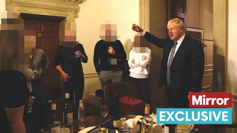 Boris Johnson was pictured raising a toast at a leaving drinks in Number 10 during the Covid pandemic (Image: PA)
