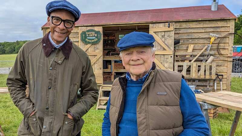 David Jason has recently filmed a BBC Two series with The Repair Shop’s Jay Blades called the Touring Toolshed (Image: BBC/Hungry Jay Media/Rosie Geiger)