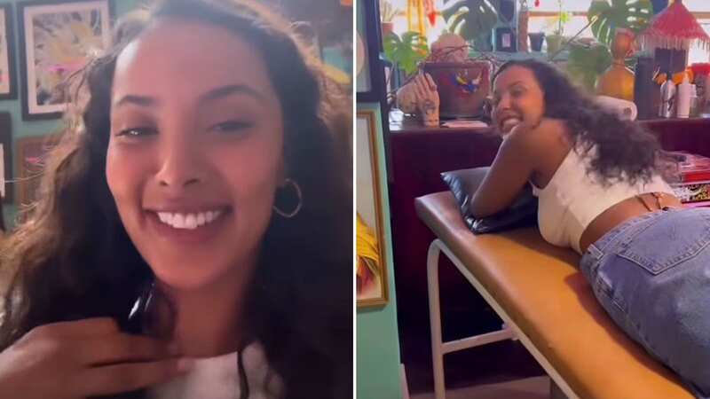 Maya Jama has been busy in-between filming and let fans see her pain