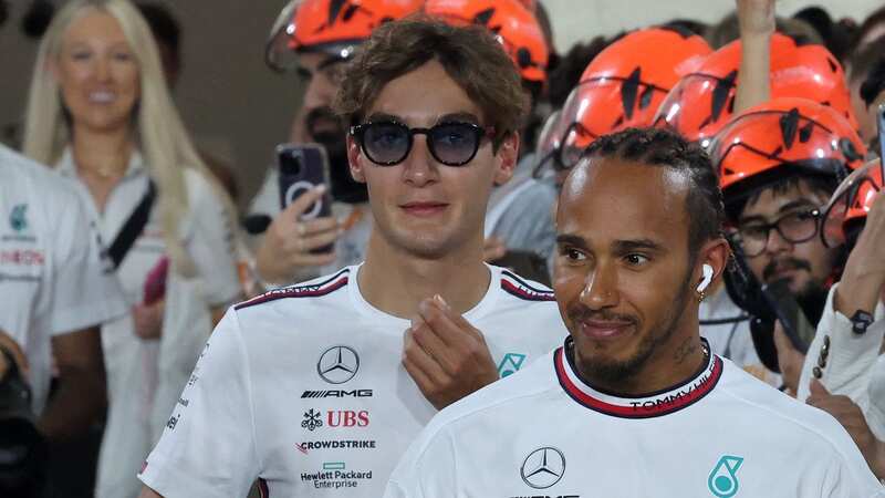 Lewis Hamilton and George Russell are about to begin their third season together at Mercedes (Image: AFP via Getty Images)