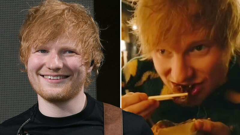 Ed Sheeran confuses fans by munching on octopus balls during night out in Japan