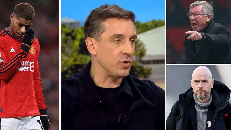 Gary Neville is far from impressed with Marcus Rashford