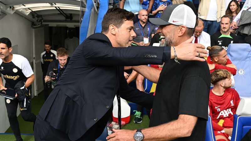 Chelsea boss Mauricio Pochettino and Liverpool manager Jurgen Klopp (Image: Liverpool FC via Getty Images)